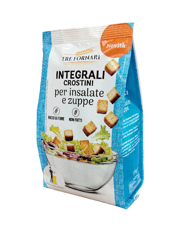 Crostini integrali per zuppe e insalate